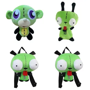 Cartoon alien Invader.Zim Jill dog children's backpack cartoon schoolbag robot alien monkey plush doll toy