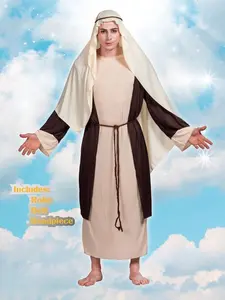 St John Halloween Costume Set for Adults, Missionary Role Play Robe with Hat Belt, Cosplay Outfit for Men Women, Party Fancy Dress Props
