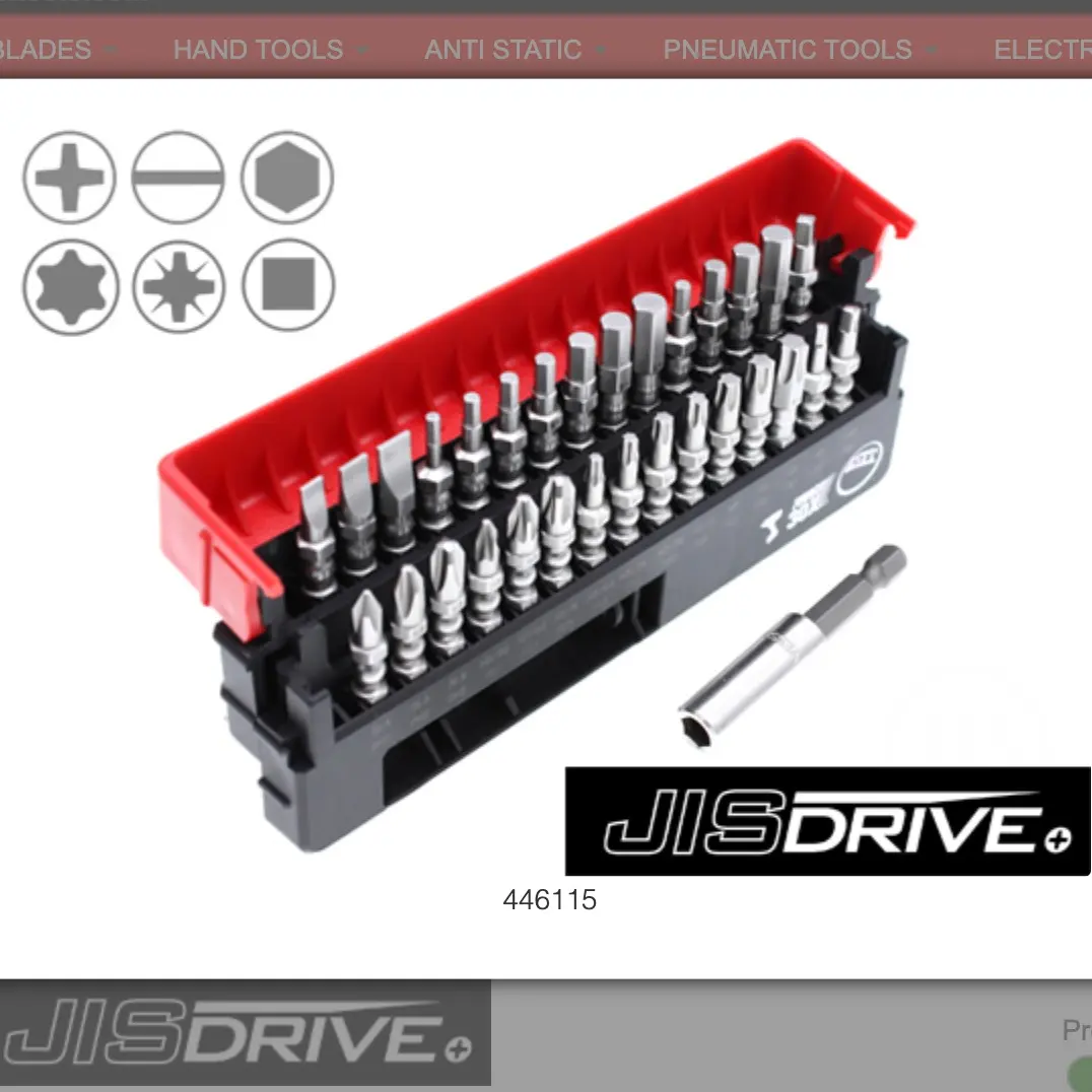 VESSEL Impact Ball Bits Multi-Bit Kit, 31pcs Tool Set with 4.0mm, 6.35mm/1/4in Hex Insert & Slide Case (#IB31P02U), Drill Bit Sets