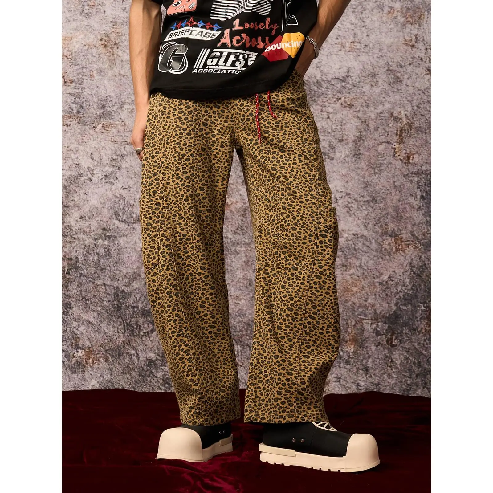 Thesupermade Cheetah Print Barrel Pants - 2416