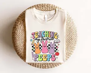 Teaching My Favorite Bunnies Shirt, Teacher Bunny Easter Sweatshirt, Easter Teacher Tee, Easter Teacher Shirt, Easter Gift For Teachers