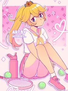 PEACH Kawaii Large Anime Poster Print (Artist Handmade)