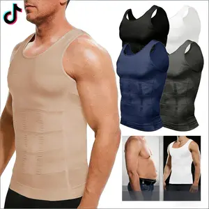 Men Compression Vest, Tummy Control Shaping Vest,Seamless Gynecomastia Undershirt, Men Sleeveless Tank Tops Shirts Body Shaper