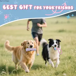 7-Pack Pink Dog Rope Toys for Small Medium Dogs - Durable Puppy Teething Chew Toy for Boredom Relief, Cute Interactive Tug of War Knot Toys, Essential Dog Dental Care Set for Aggressive Chewers & Indoor Training