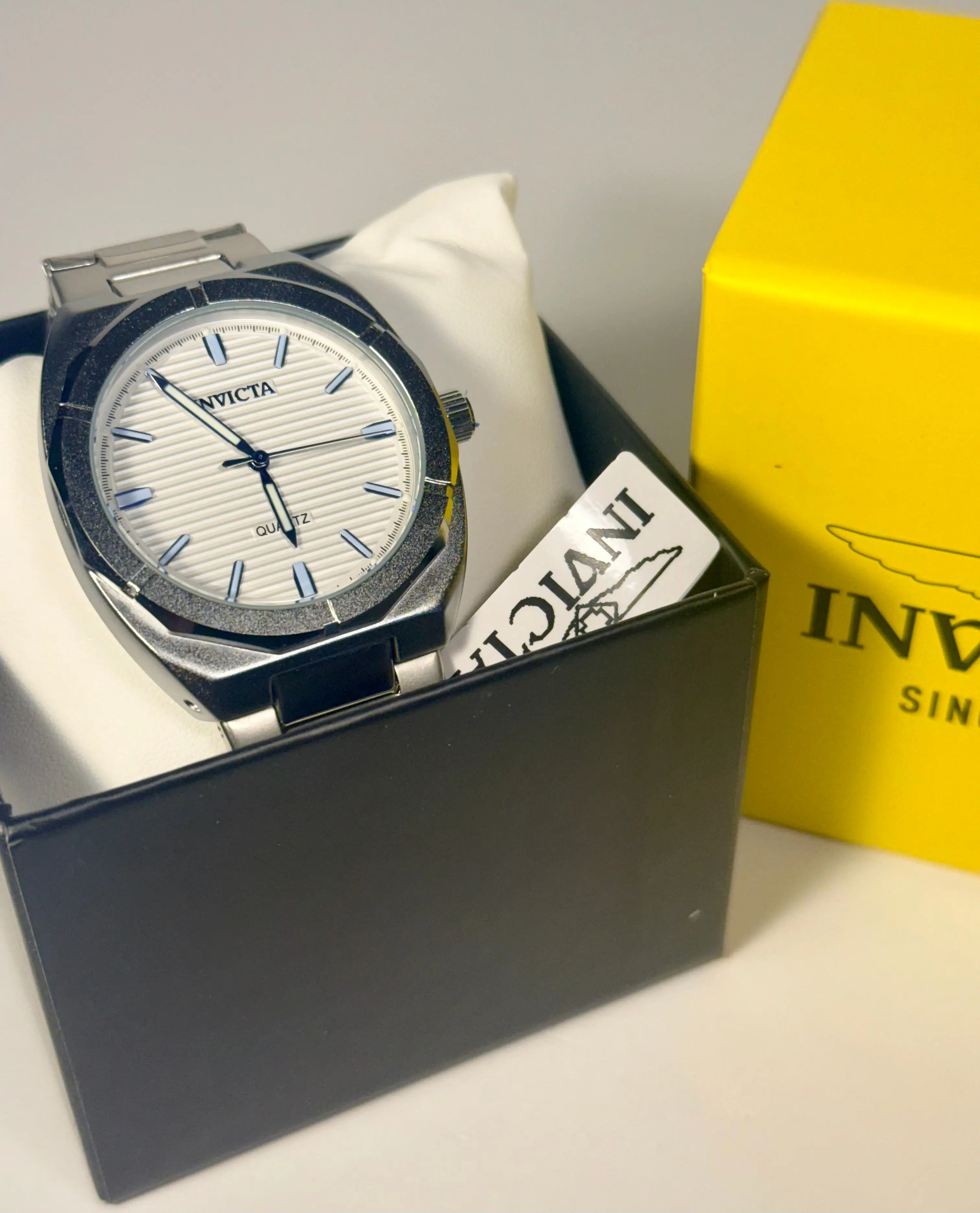 Invicta Celestial Polaris 69212 Men 42mm Silver Stainless Steel Quartz Watch, Round Face, Celestial Dial, Fixed Bezel