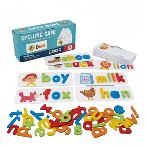 Montessori Spelling Game CVC Word Builder for Toddlers, Travel-Friendly Learning Toys for 3 4 5 6 Year Olds, Preschool Phonics Matching Activity, Easter Basket Fillers