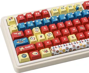 Clown Circus Themed Keycap, PBT  Dye-Sublimation Keycap Set, Keyboard Keycap for 61/68/75/84/87/89/96/98/100/104/108 Layout Keyboards, Perfect Gift for Friends, Gifts for Girlfriend, Gaming Room Accessories