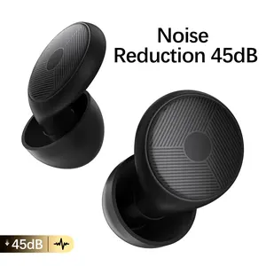 Ear Plugs for Sleeping Noise Cancelling, 45db Ear Plugs for Noise Reduction with 8 Eartips, Reusable Noise Cancelling Ear Plugs for Concerts, Silicone Hearing Protection Earplugs with Case Black