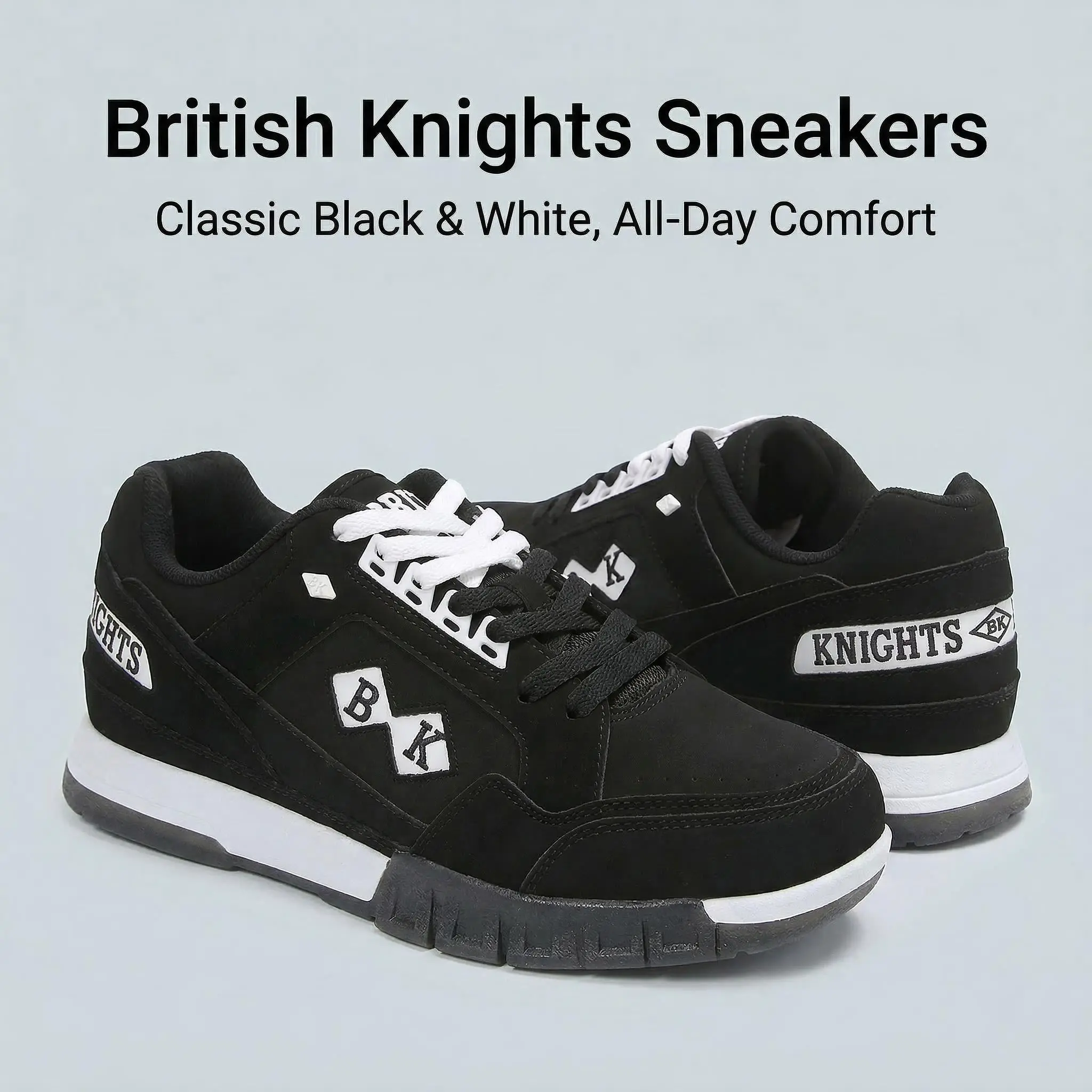British Knights Men's Metros Retro Casual Sneakers, Synthetic Leather Lace-up Design with Lightweight Cushioned Insole, Trendy Walking Sneakers, Men's Shoes, Bk Button, Athletic, Buttons