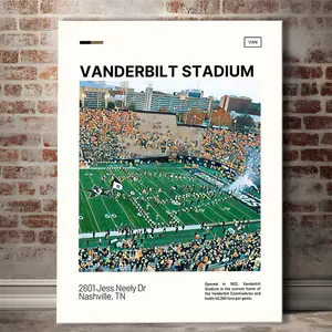 Vanderbilt Stadium Print, Vanderbilt Commodores Stadium Poster Print Art, Fan Gifts, Sport Art, Poster Print Wall Art - No Frame