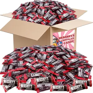Hershey's Special Dark Mini Chocolate Bars, 2 LB Bulk, Mildly Sweet Chocolate Candy Snack Size Bars, Individually Wrapped Dark Chocolate Candy Bars, for Parties, Office Bowl