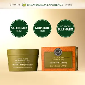Soft-O-More Pre-Wash Hair Mask – Smooths, Softens, and Unfrizzes the look of Dry, Dull, Aging Hair – Revolutionary Formula with Moringa and Black Gram – Best Pre-Shampoo Hair Mask For Mature Hair