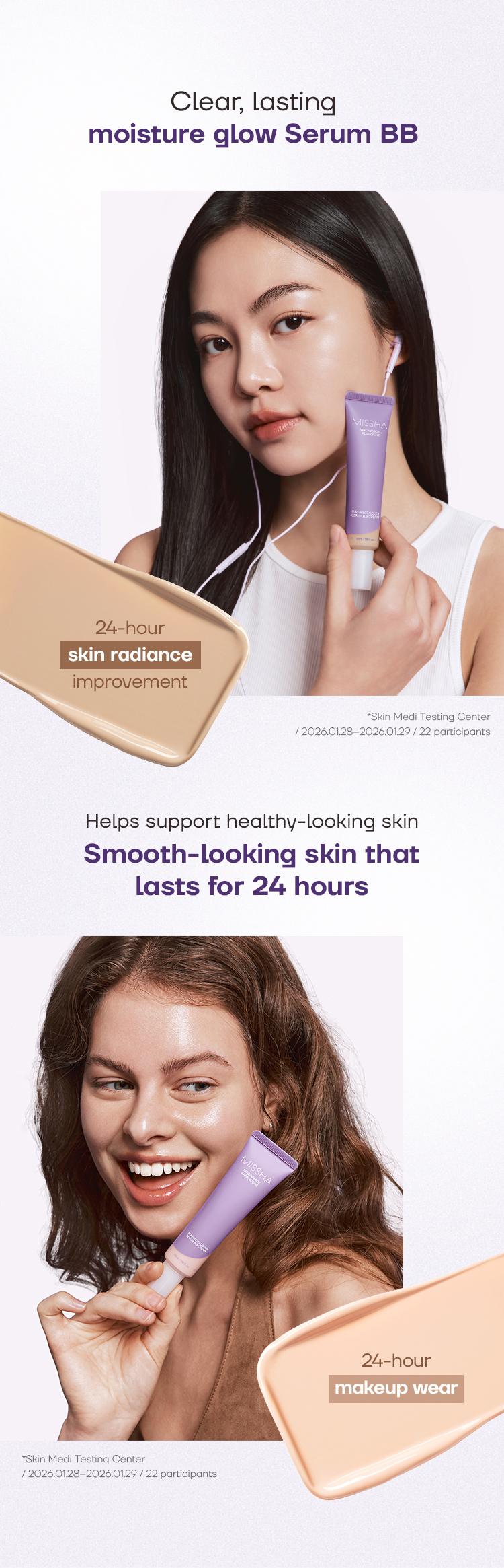 [MISSHA Official] M Perfect Cover Serum BB Cream (35ml) - Bifida Ferment Lysate Serum-Infused BB Cream for Anti-Aging Skin Rejuvenation, Skin Tint, Tinted Moisturizer, Skin Care Foundation Makeup,Superfood Complex,Glass Skin CardiBB OGBB PurpleBB
