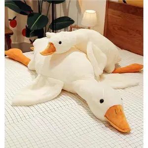 Goose Stuffed Animal Plush Pillow Big Duck Plushies Doll Cute Toy Goose Plush Xmas Gifts 20'' (19.7 inch, White Goose)