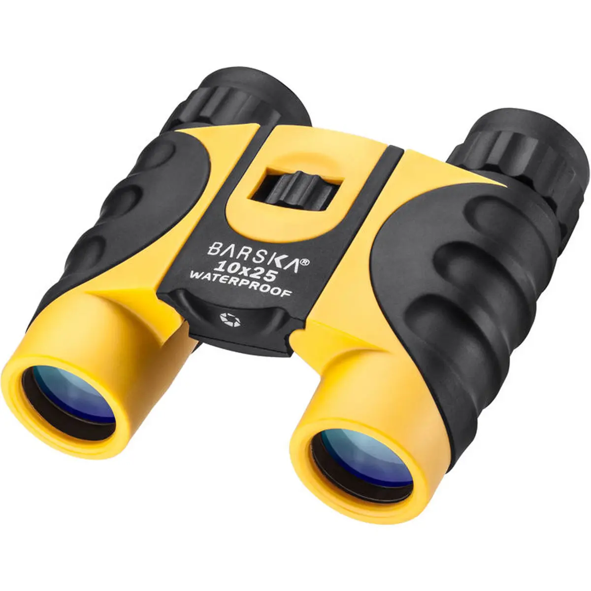 Barska 10x25 Colorado Series Waterproof Roof Prism Binocular with 5.8 Degree Angle of View, Yellow/Black