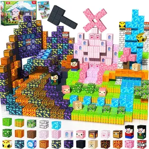 Magnetic Building Blocks-200PCS Princess Castle Diablo 2 in 1 STEM Montessori Children Sensory Toys 4-8 Years Boys Girls