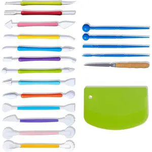 19 Pcs Clay Sculpting Tools, Polymer Clay Tools & Air Dry Clay Accessories, Modeling Clay Kit for Kids & Adults, Pottery Ceramic Tools Sculpting Tool Set with Stylus & Scraper