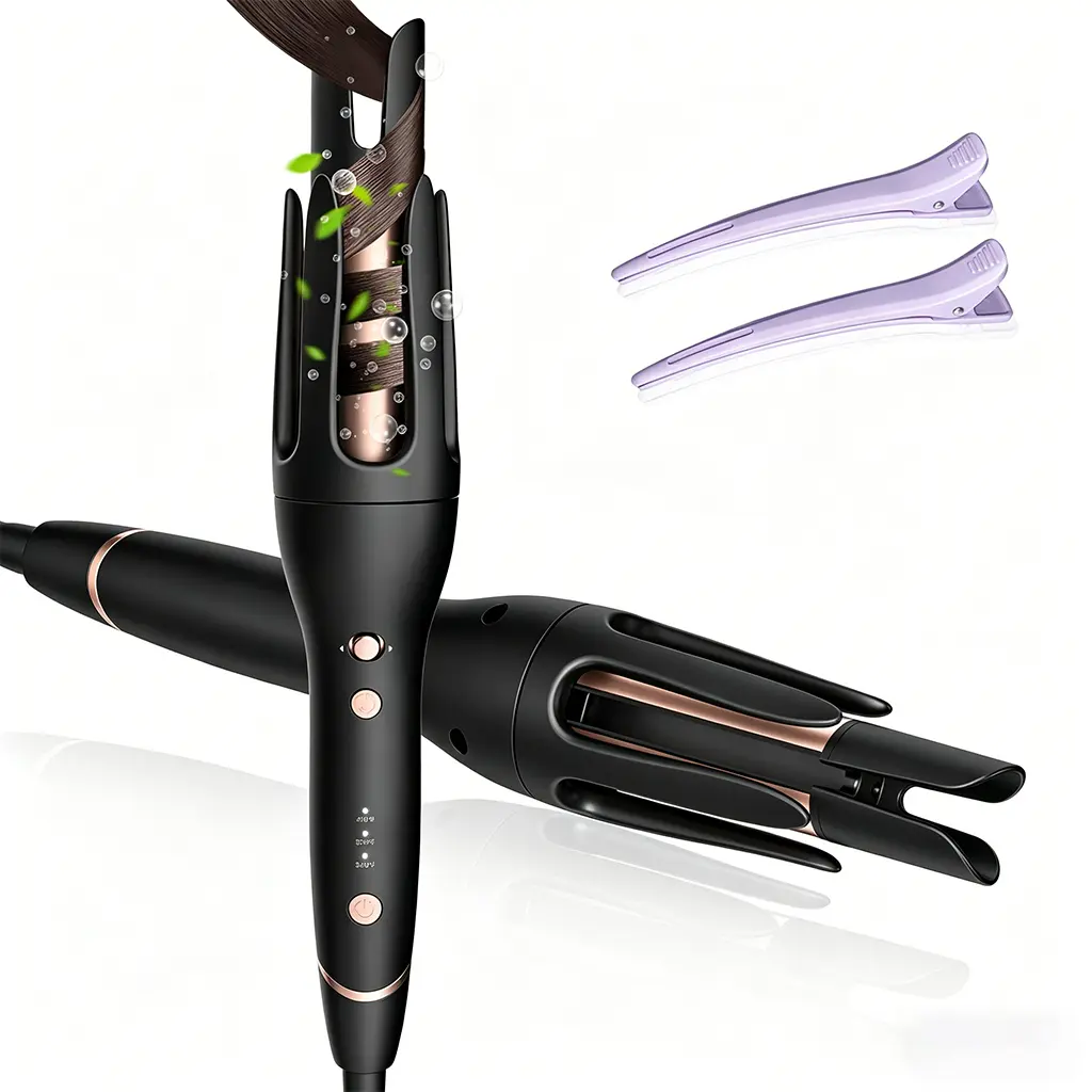 Automatic Curling Iron 1.25 Inch with 3 Heat Settings Dual Voltage Ceramic Auto Curler