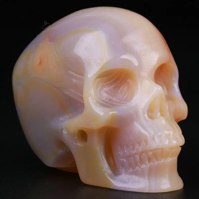 2.0 " Sakura Agate Carved Crystal Skull,Super Realistic, Crystal Healing
