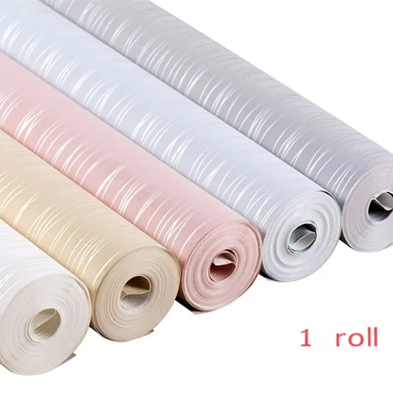 Self-Adhesive Waterproof Mould-Proof Decorative Striped Wallpaper, 3D Water Ripple Stripes, Home Bedroom Living Room Renovation Background Wall, Easy to Apply