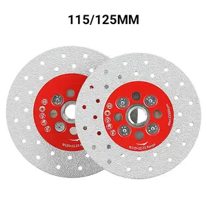 115/125MM 2-Sided Diamond Grinding Disc for Marble Concrete Ceramic Tile & Stone Continuous Cutting Without Deformation Abrasive Tool High Temperature Vacuum Brazing