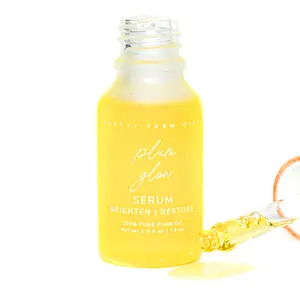 Pretty Farm Girl Plum Glow Multipurpose Face Serum - 100% Pure Plum Oil for Skin Repair & Nourishment - Organic Argan Aroma - Anti-Inflammatory & Antioxidant Benefits - 0.5 oz
