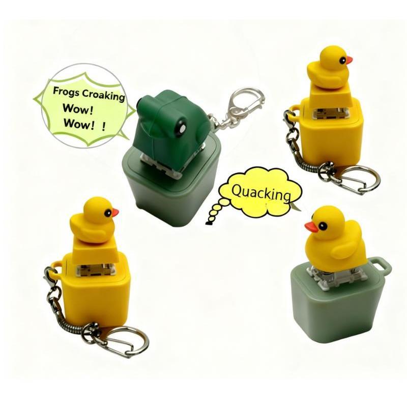 2PCS Croaking Keychain - Light Sound Fidget Toy Adult Stress Relief
