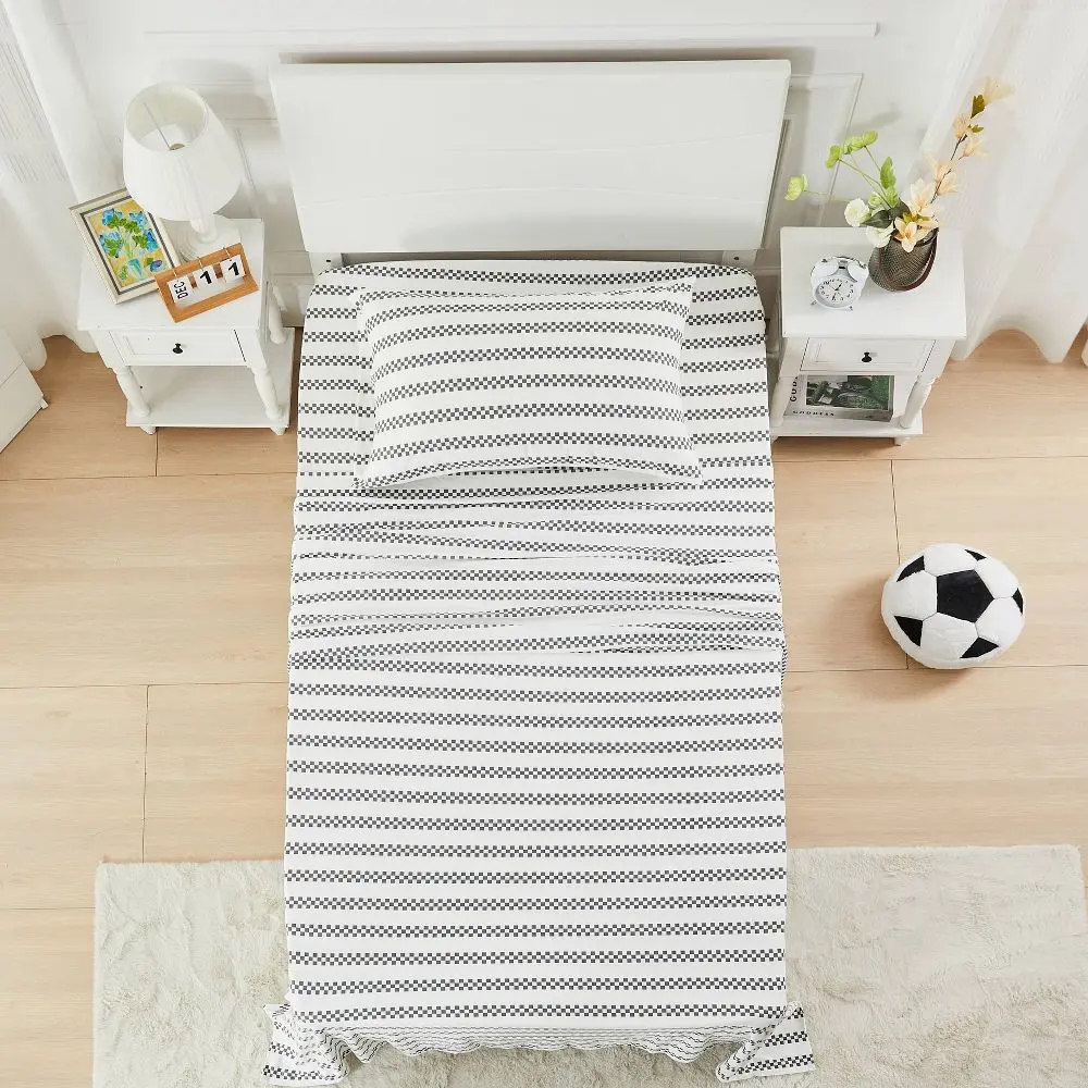 Sportopia Checkered Grid Jersey Sheet Set