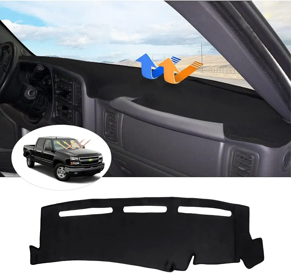KUST Dash Cover Compatible with GMC Sierra/Chevy Chevrolet Silverado 1999-2006, GMC Yukon XL/Chevy Suburban Tahoe Avalanche 2000-2006 Dashboard Cover
