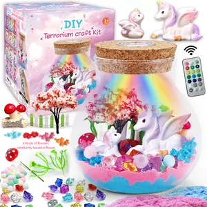 Unicorn LED Light-Up Terrarium Kit LED Night Light Up & Remote Unicorn Birthday Gifts Toys