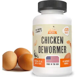 Naturals De-Wormer for Chickens | 120 Count | All- Formula | -Made Chicken Wormer, Poultry De-Wormer | Chicken  Supplies to  and  from Worms