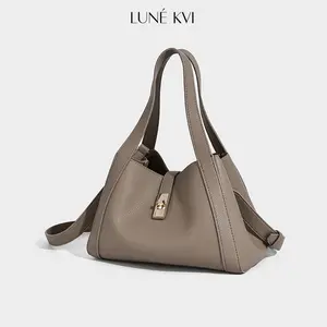 LUNÉ KVI 2025 Premium Leather  Elegance Handbag, Picotin Style, New Designer Basket Bag, Vintage Shoulder  Women's Crossbody Satchel , Old Money Aesthetic Bucket Bag Minimalist Adjustable purse