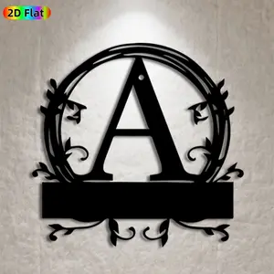 1pc Monogram A Metal Wall Art, Elegant Monogram A Statue Mural, Ideal Gift for New Year, Christmas, Initial Decor Enthusiasts, Rust-Resistant Metal Wall Decor Wall Sculptures, Perfect for Living Room Wall & Garden Fence, Personalized Home Decor