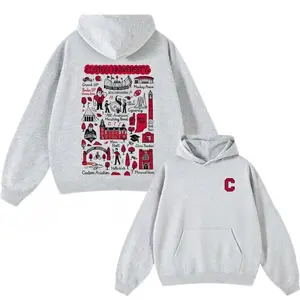 Custom University Hand Sketched Graphic Hoodie - Ash Grey, Personalized College, Game Day Outfit, Cozy Vintage-Style Top for Sports Lovers
