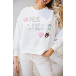 LOVE ME, LIKE YOU, LOVE FOOTBALL PULLOVER