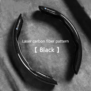 Carbon Fiber Steering Wheel Cover for Vw Volkswagen, Interior Non-Slip Design Grip Fits R Touareg Tiguan Magotan Gti Golf Passat Models