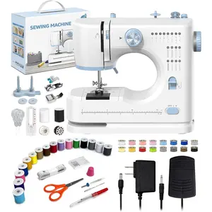Sewing Machine for Beginners, 16 Built-In Stitches, Small Sewing Machine with Accessory Kit, 2-Speed, Foot Pedal, Storage Drawer, Portable Tabletop Full-Feature Design for  DIY (Blue)