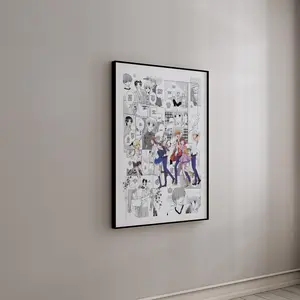 Manga Poster - Fruits Basket: Momiji, Tohru, Yuki, Kyo, Kagura & Hatsuharu - Curated Manga Panels - UNFRAMED Print Decor Glossy modern artwork decor christmas gift Matte Photo