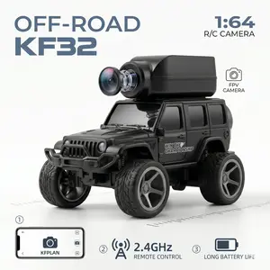 1:64 Mini FPV RC Car with  , Premium Alloy Body Remote Control Car, Desktop Off-Roader Stress-Relief Toy for Adults & Kids, Type-C Fast Charging camera