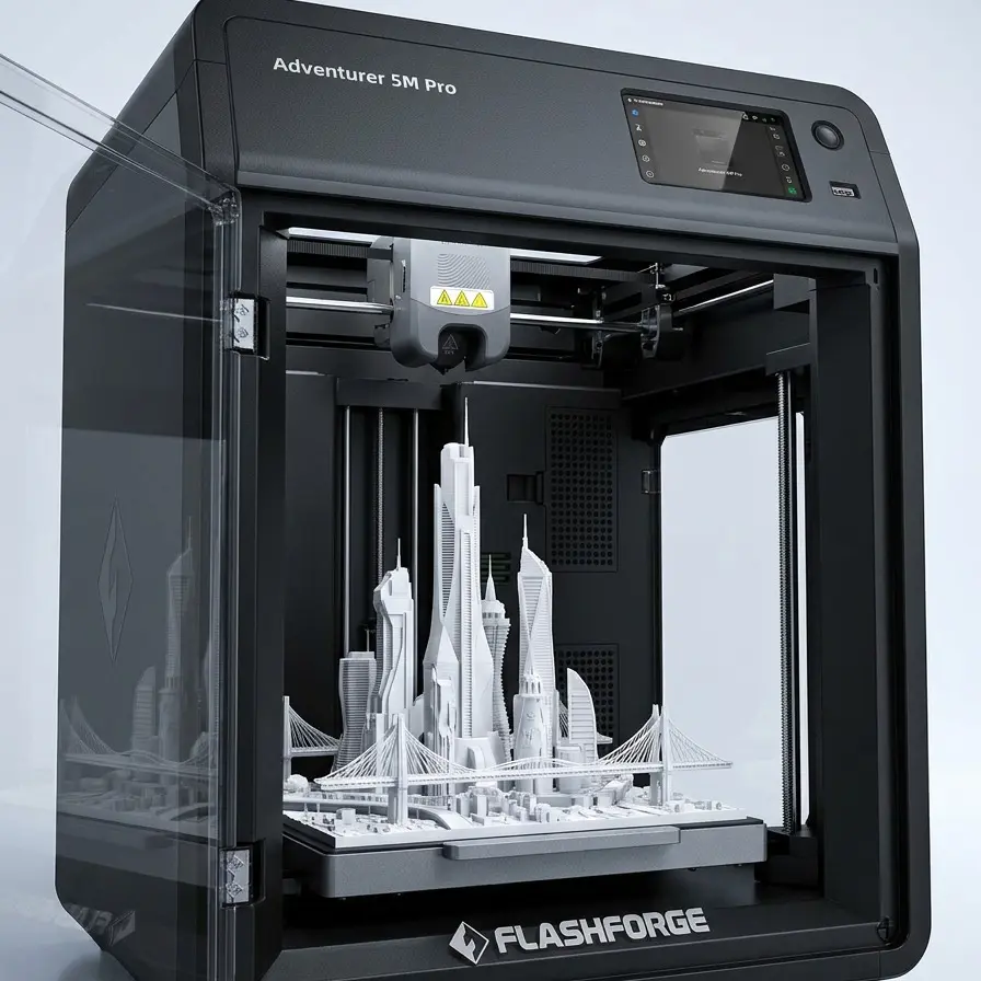 Flashforge AD5M Pro 3D Printer 600mm/s High Speed 8.7 x 8.7 x 8.7'' Black with Display