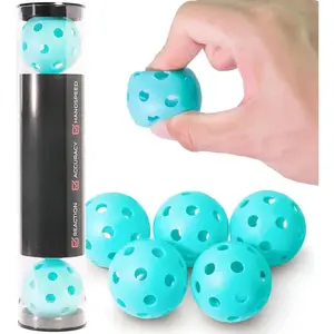 PIKKOFUN React Mini Pickleball Balls - 5 Pack Quiet Training Pickleball Balls - Soft Pickleball Practice Balls for Improve Hand Speed, Paddle Control and Accuracy
