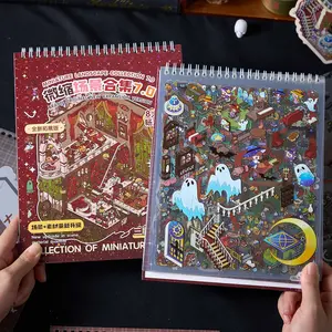 Retro Micro-Horror Miniature Scenes Collection, 22 Creative DIY Stickers, Sticker Packs, Sticker Sheets, Fun 3D Decorative Items, Perfect for Collectors & Fans