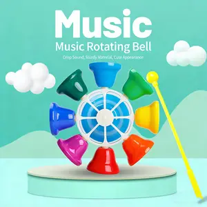 Eight-Tone Rotating Clock with Drumsticks, Lightweight Orff Instrument, Home Play & Art Class Music Practice Toy