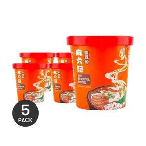 MALIUJI Spicy Sour Noodle Soup Instant Sweet Potato Powder 256g x 5 Pack | Chewy Texture Popular New Arrival