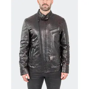 Leather PythonRed Black