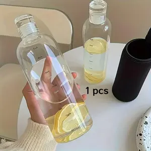 1000ML Large Capacity Outdoor Water Bottle, Food Grade Material, Leak-Proof Seal, Time/ml Scale Options, Ideal for Sports, Hiking, Travel