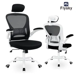 Flysky Home Office Furniture Ergonomic Desk Chair Breathable Mesh Swivel Adjustable Height with Wheels and Lumbar Support Home Office Study Task Chair