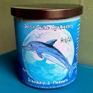 Dolphin- Friendship & Pleasure- Spirit Guide Intention Candle