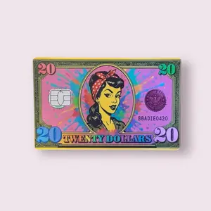 Baddie Dollars Holographic Credit Card Sticker Debit Skin Wallet Decal Cover Waterproof Vinyl Easy to Apply