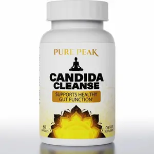 Candida Cleanse Gut & Colon Support Capsules - 60 Count for Men & Women - Natural Herbal Intestinal Detox with Oregano Leaf, Wormwood, Black Walnut, Caprylic Acid, Goli Multivitamin